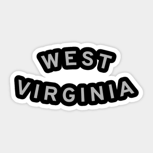 West Virginia Typography Sticker